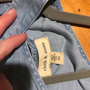 Anthropologie Denim Sheath High Neck Dress